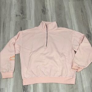 StarFit Pink Half-Zip Sweatshirt- Large
